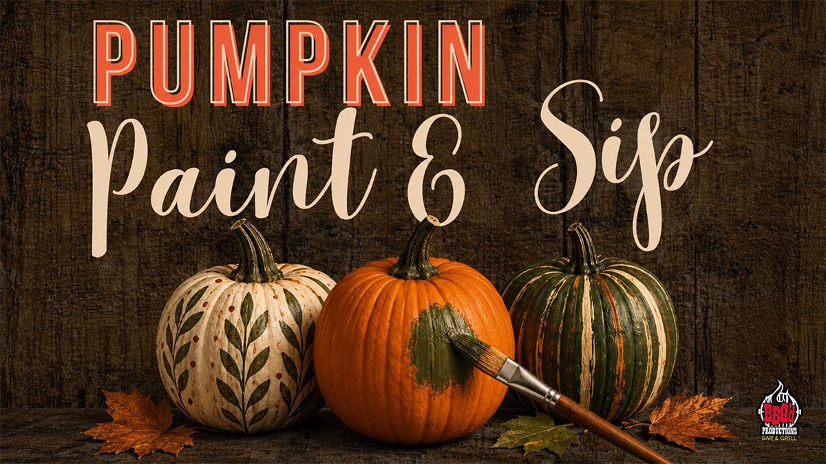 Pumpkin Paint and Sip at BBQd Productions Third Lake